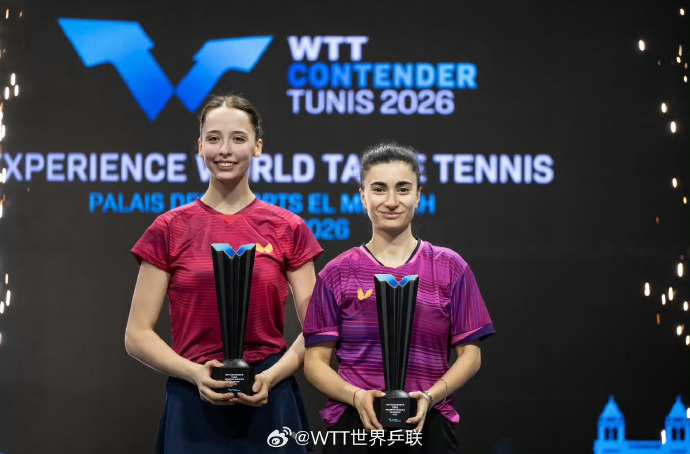 wtt 中立球员首夺WTT常挑冠军在刚刚结束的WTT常规挑战赛突尼斯站中，以个人
