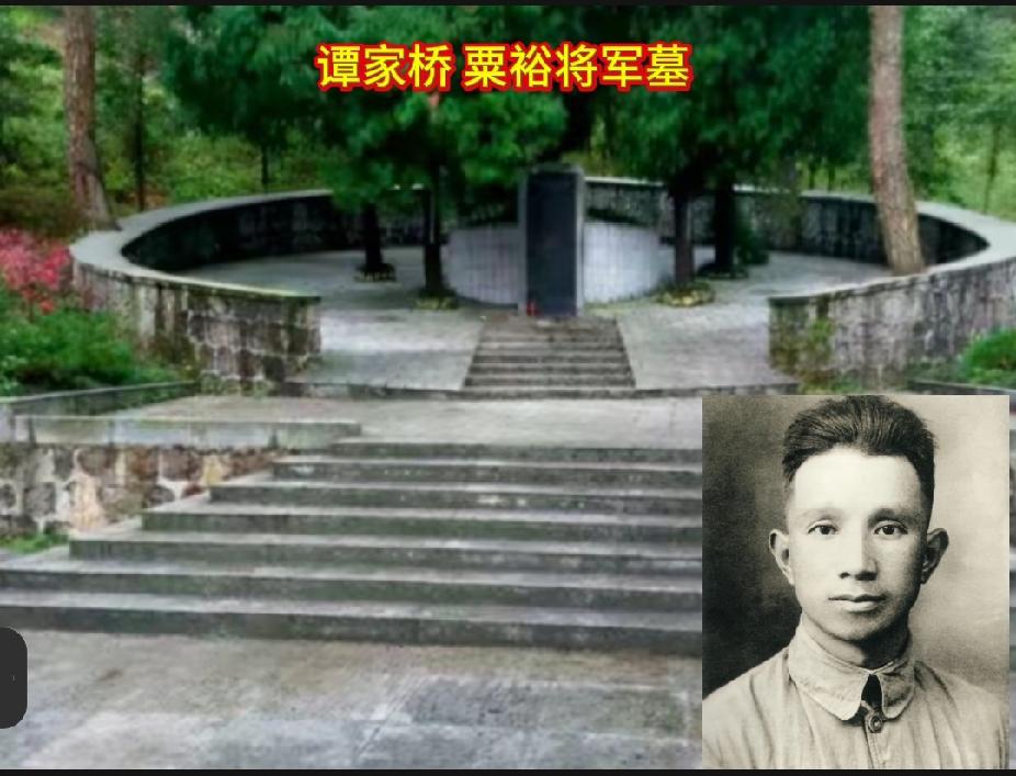 1984年4月28日大降大雨，粟裕的次子粟寒生护送他一部分骨灰，安葬在了谭家桥的
