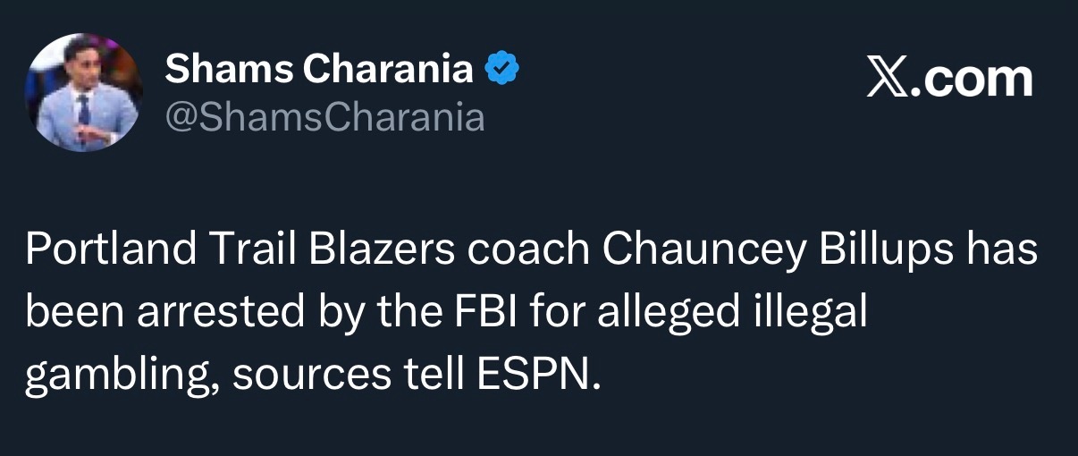 赛季第一场球，平时老实巴交的比卢普斯因为赌🏀被带走了？？？好家伙，以为是恶搞新