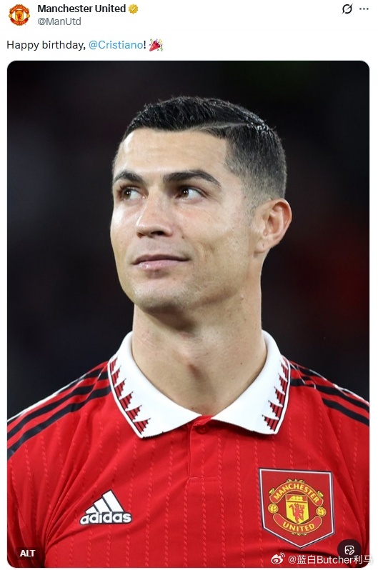 红魔传奇！祝贺C罗41岁生日快乐，效力时获3英超+1欧冠今日是葡萄牙球星C罗41
