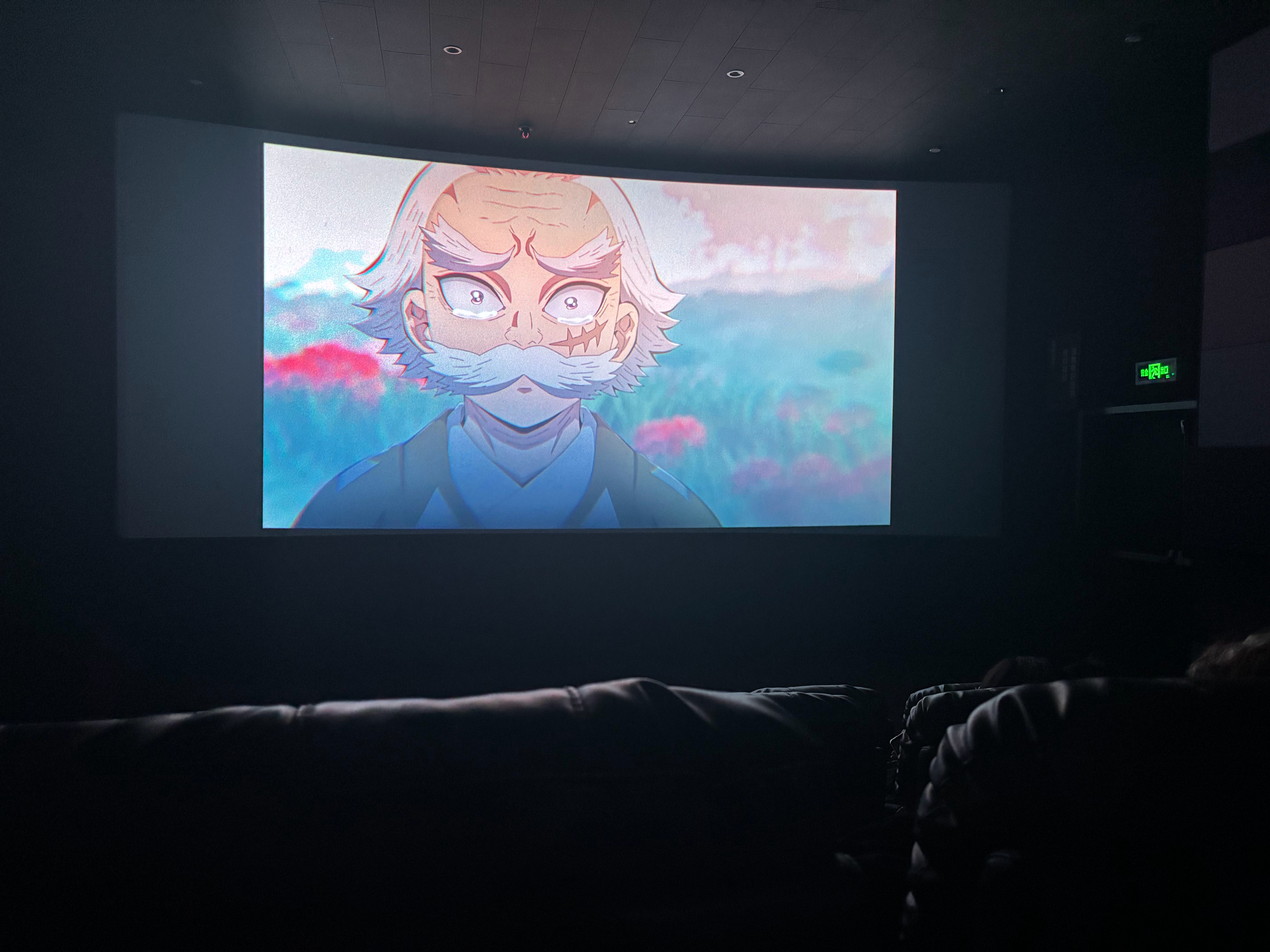 老王昨天去看疯狂动物城专门去看了一眼放《鬼灭之刃》的放映厅里面竟然人坐的很满整个