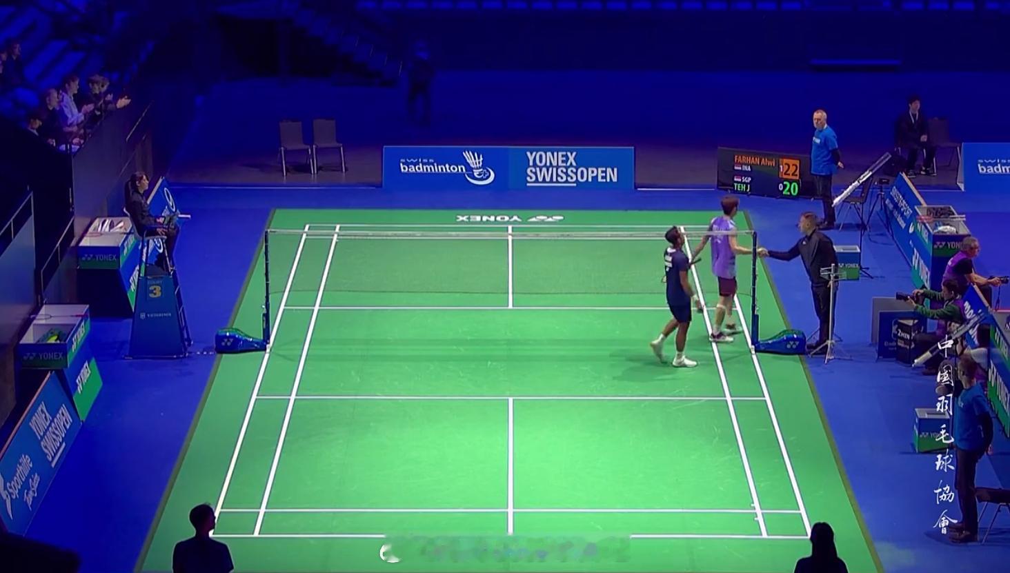 男单 1/8赛 法汉(6) 21-17 22-20 郑加恒2026年瑞士羽毛球公