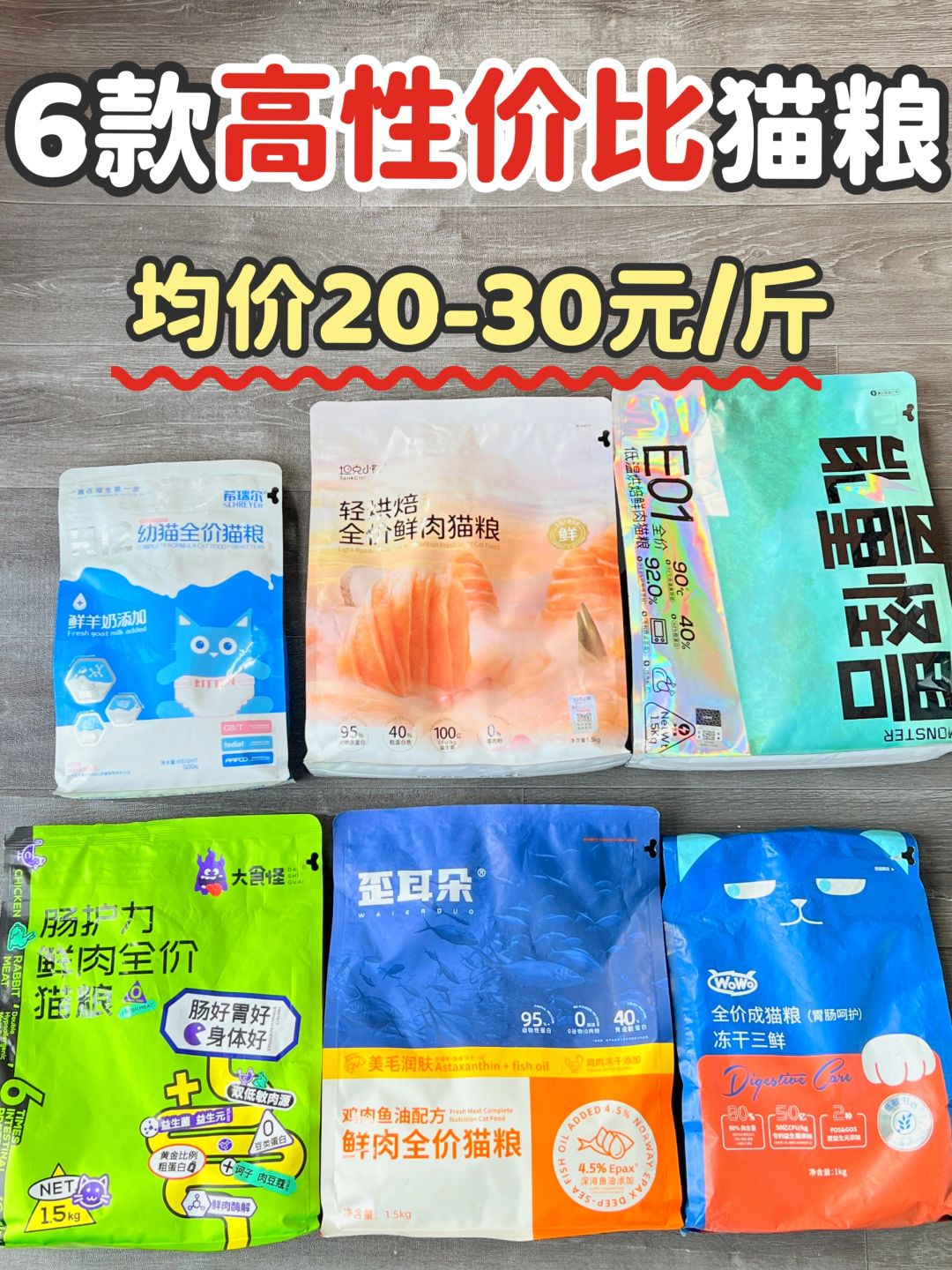 穷但会买！均价20-30/斤猫粮推荐！