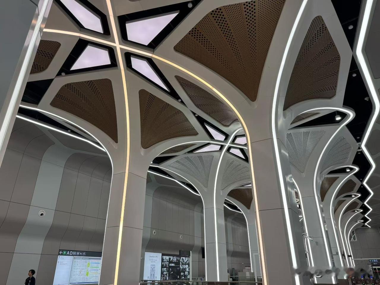 为什么长沙没有这么高大上的地铁站？
这次去深圳，发现他们地铁站各具特色，比如岗厦