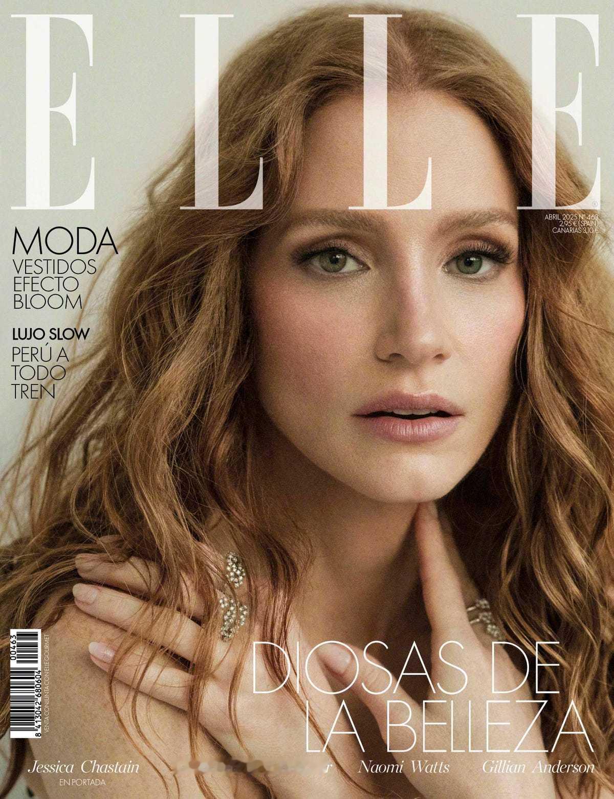 Jessica Chastain “劳模姐” Elle Spain 西班牙版四月