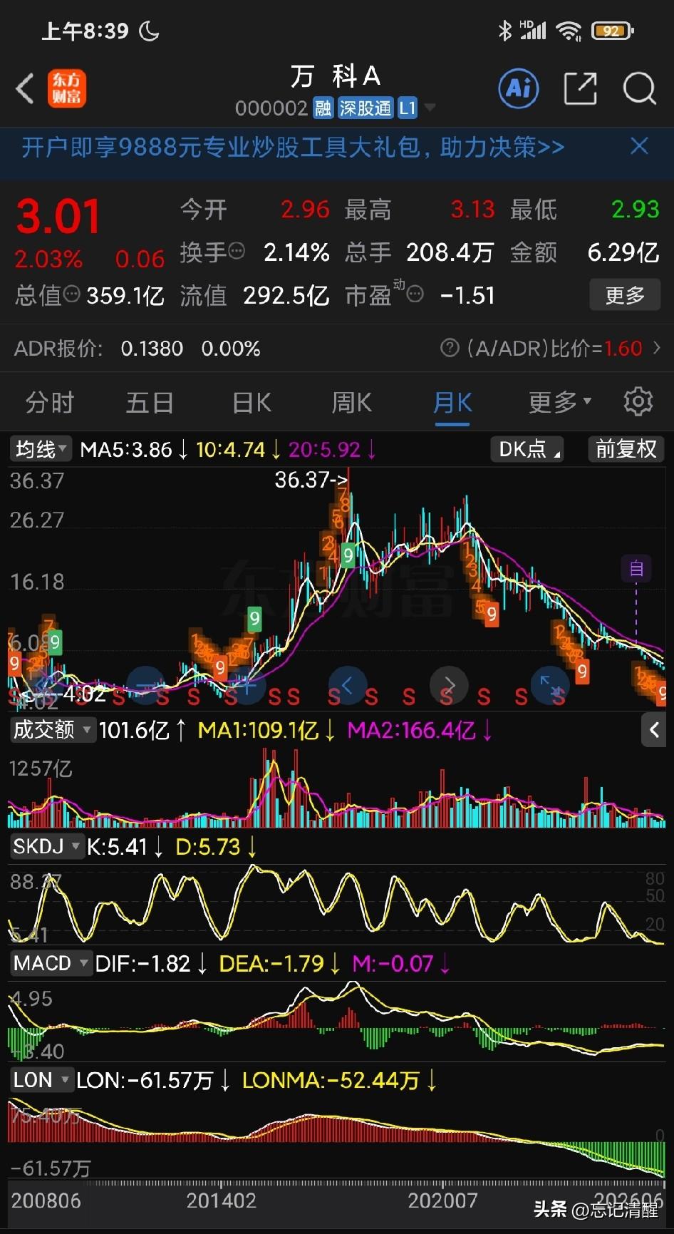 “三十年河东，三十年河西”这个说法看起来在在现代社会也适用。
想当年，万科也是金