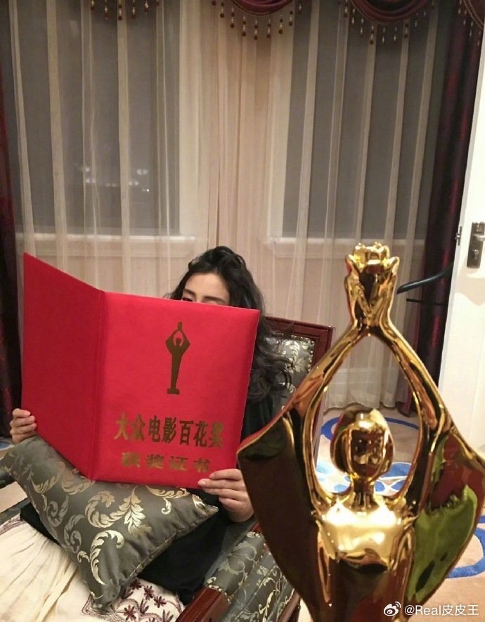 其实，Angelababy杨颖也有主流奖，当年可是拿过百花奖最佳女配角的，还是第