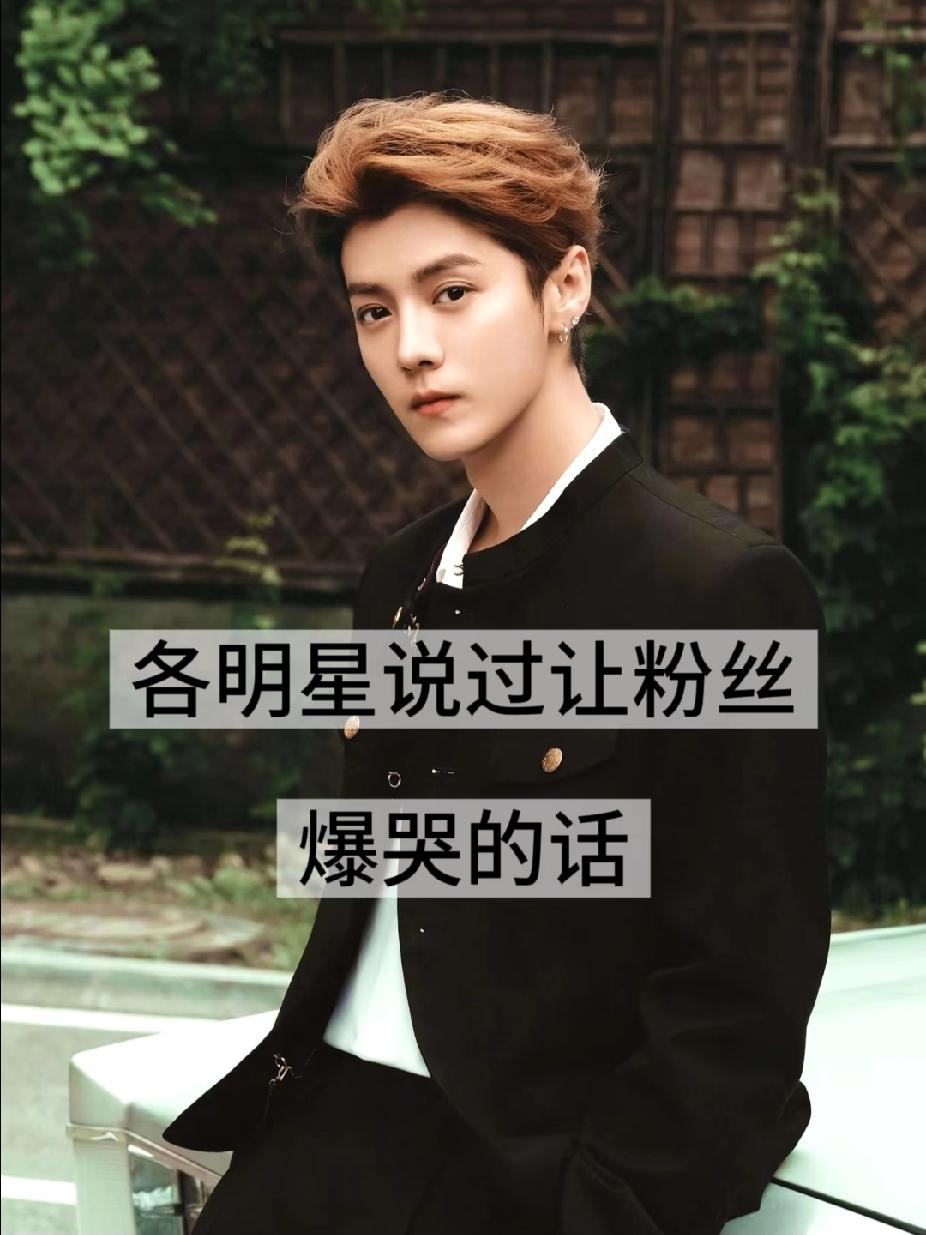 各个明星说过让粉丝爆哭的话！
你最受不了谁？