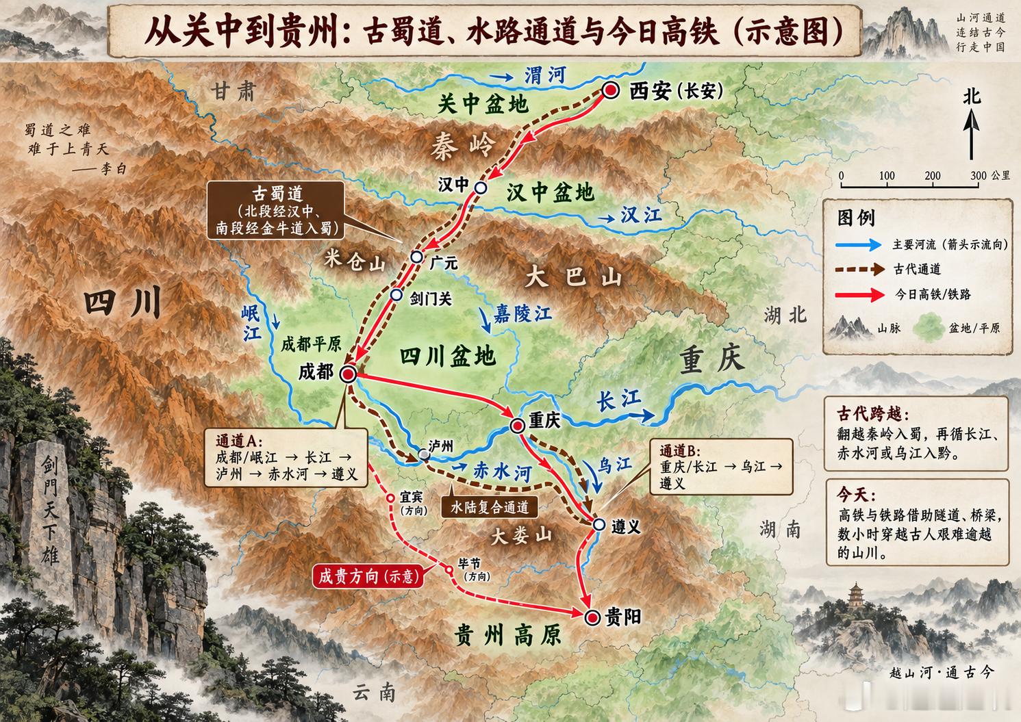 这次从长春开完会，要去贵州贵阳。按通常的走法，当然是坐飞机，中间转一次机就到了。