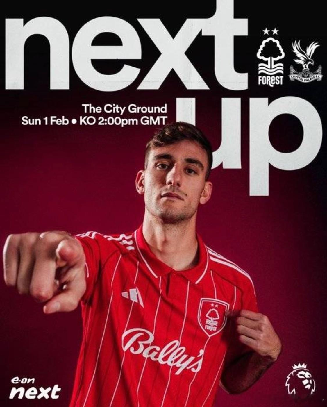 英超前瞻：诺丁汉森林近期状态复苏，水晶宫主力出走实力大减北京时间今天晚间22：0