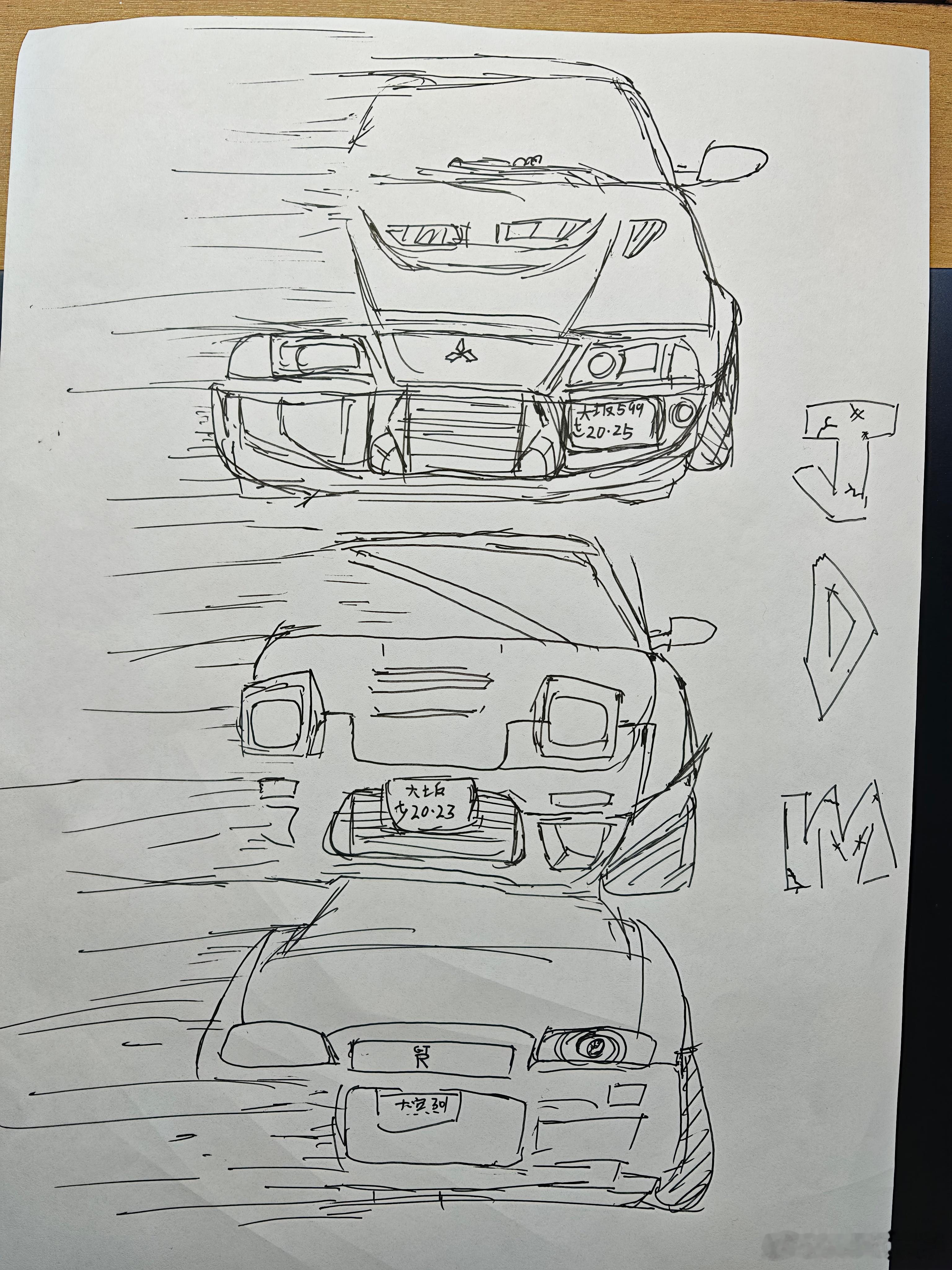 儿子的作品，我说，你是想表达漂移横走时的动态效果吗？他说不，他想表达的是，JDM