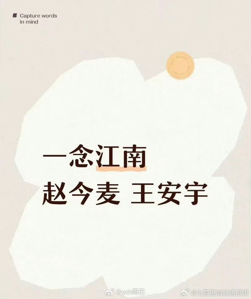 一念江南 赵今麦王安宇 