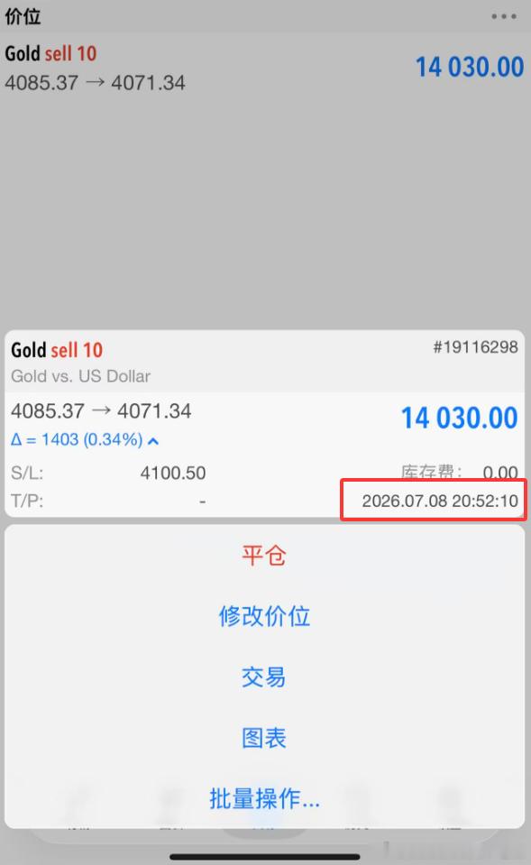 实盘单子情况，空单已有160个点，跟随者自行保护到手的利润，到手才是真金白银！时