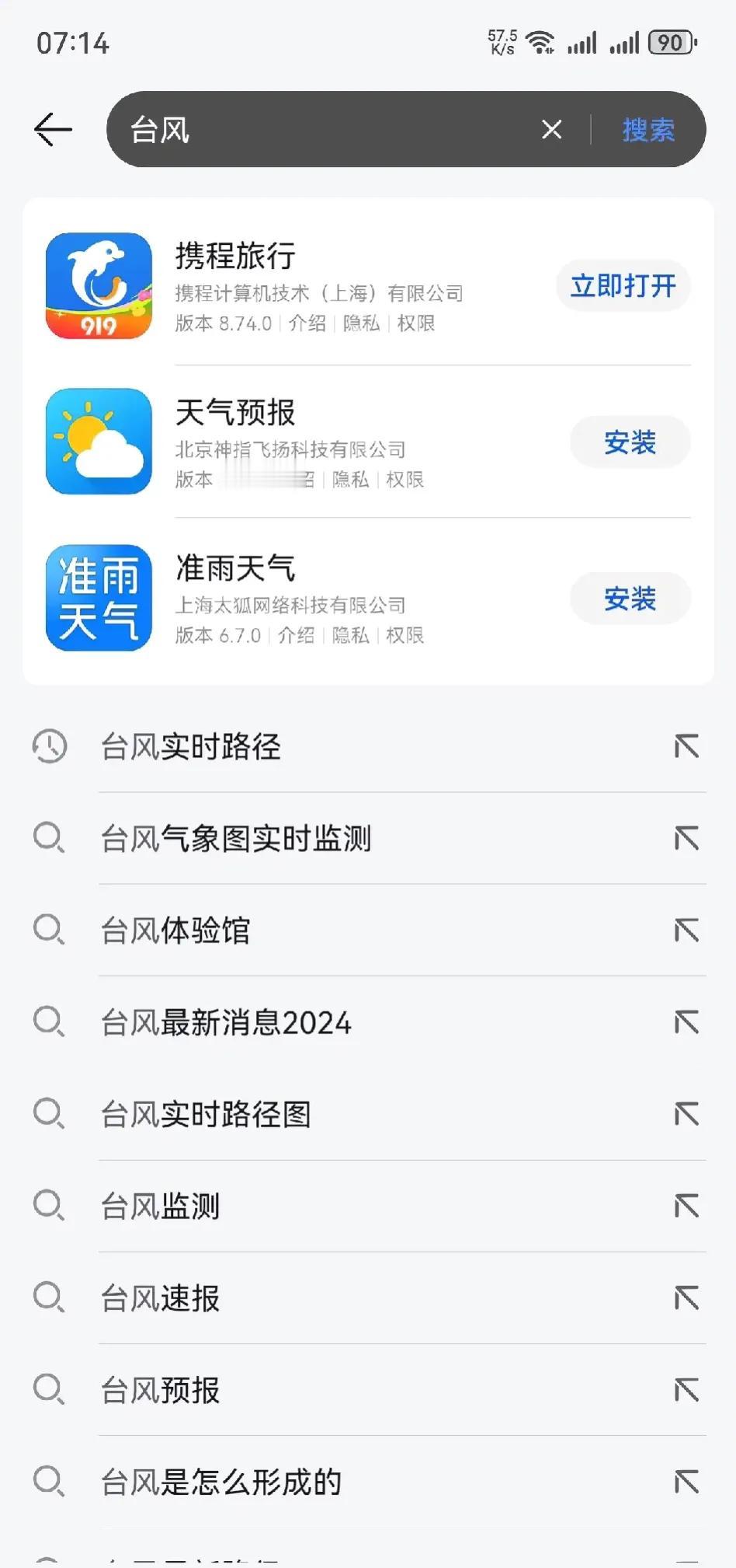 这是什么鬼东西？现在的搜索引擎脸都不要了吗？搞不懂为什么我搜“台风”两个字，第一