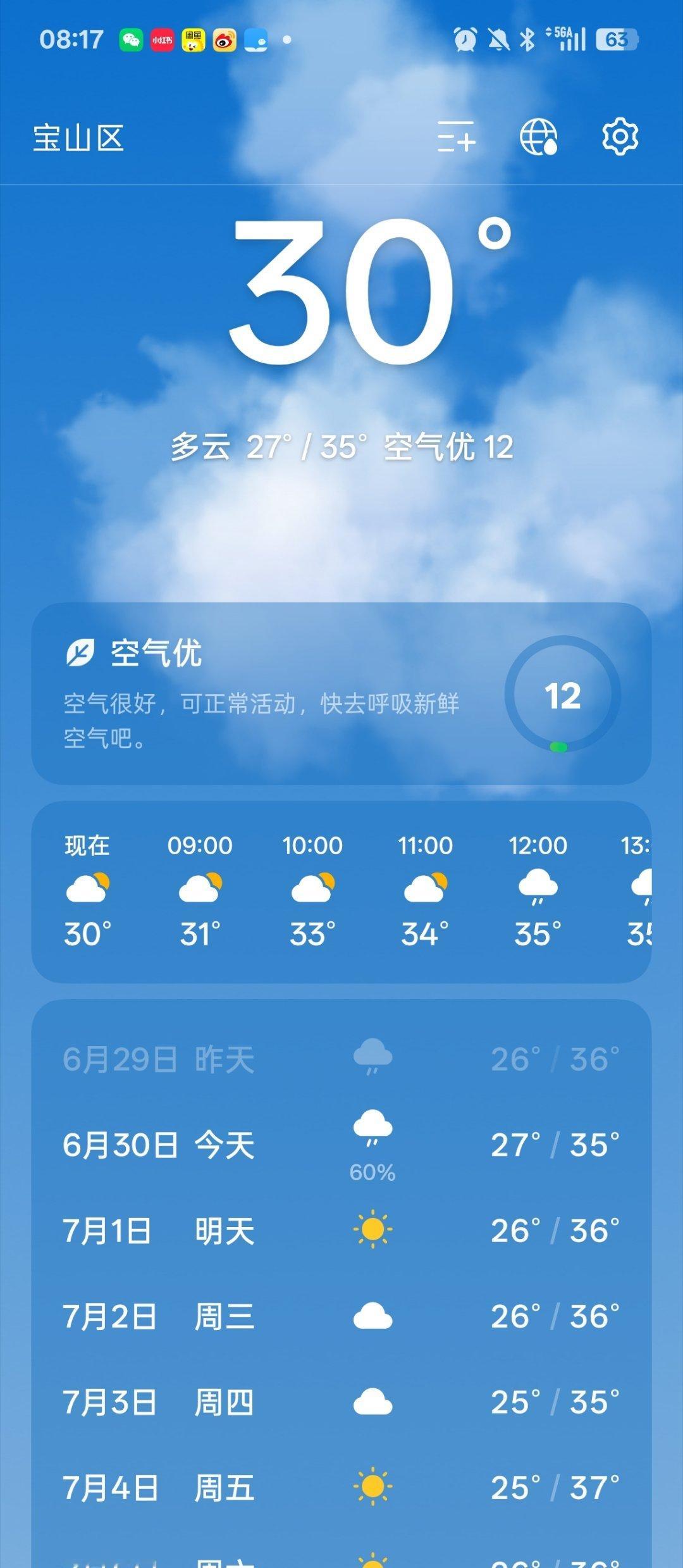 早啊，上海热爆炸的一周开始了[微风] ​​​