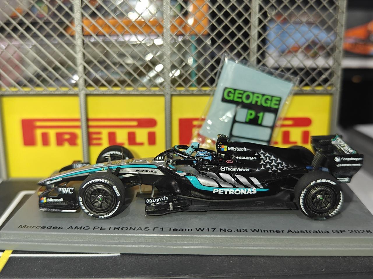 spark1/43比例 拉塞尔 梅奔W17 F12026澳大利亚揭幕战夺冠 赛车