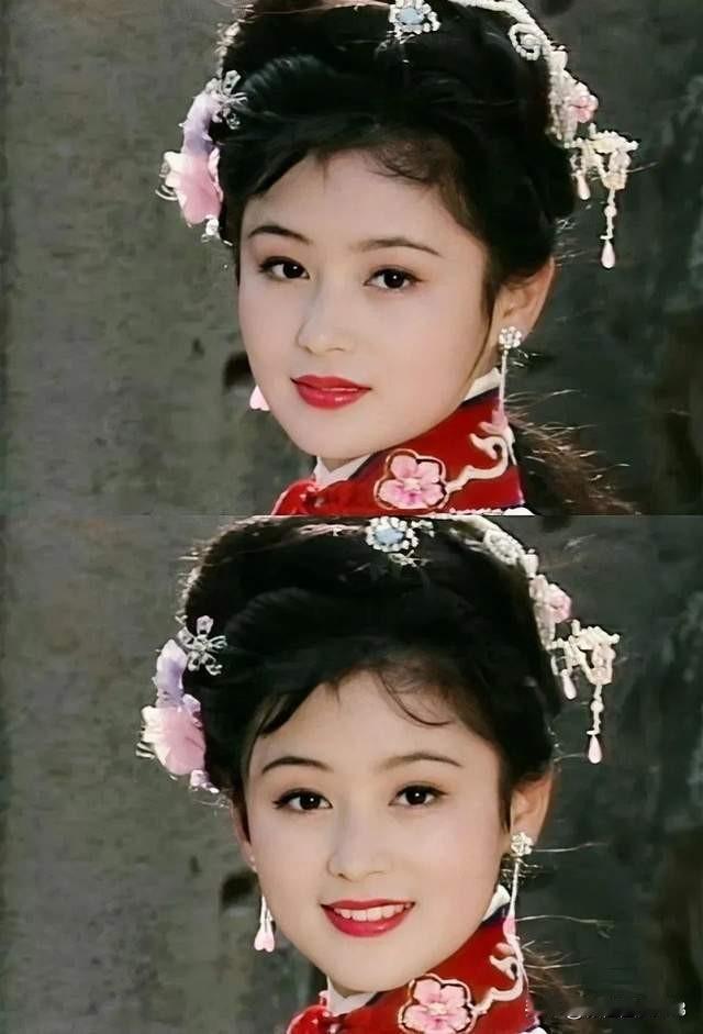 陈红的美，是一种极具东方古典韵味的惊艳。她的五官精致得像是工笔仕女图里走出来的人