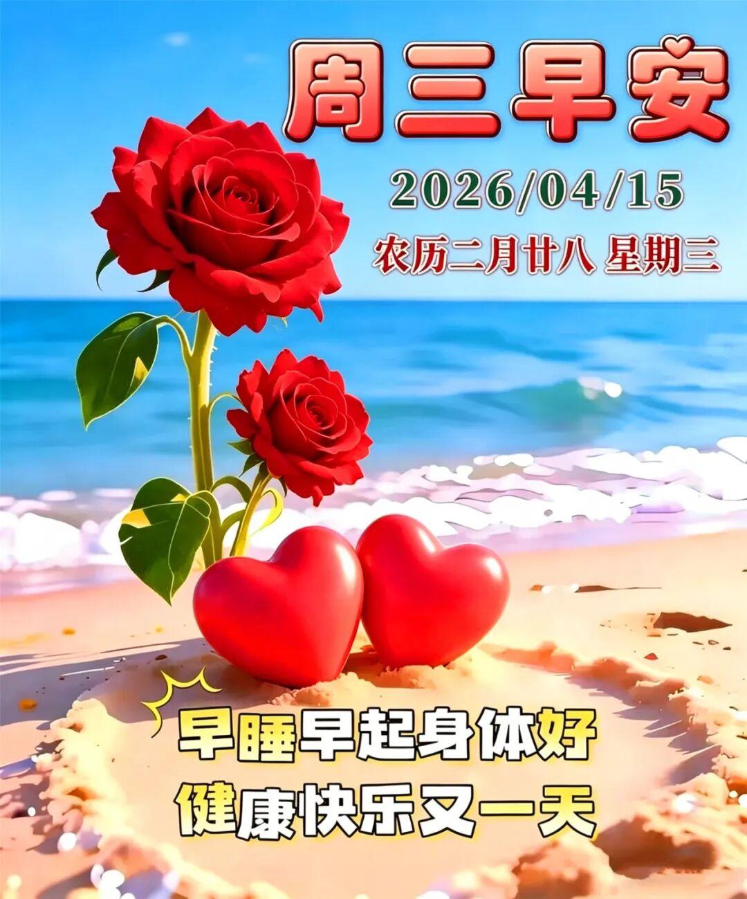 清晨送上一声问候，愿你抛开烦恼，满心喜乐。把吉祥揣在身边，把健康放在心上，岁岁平
