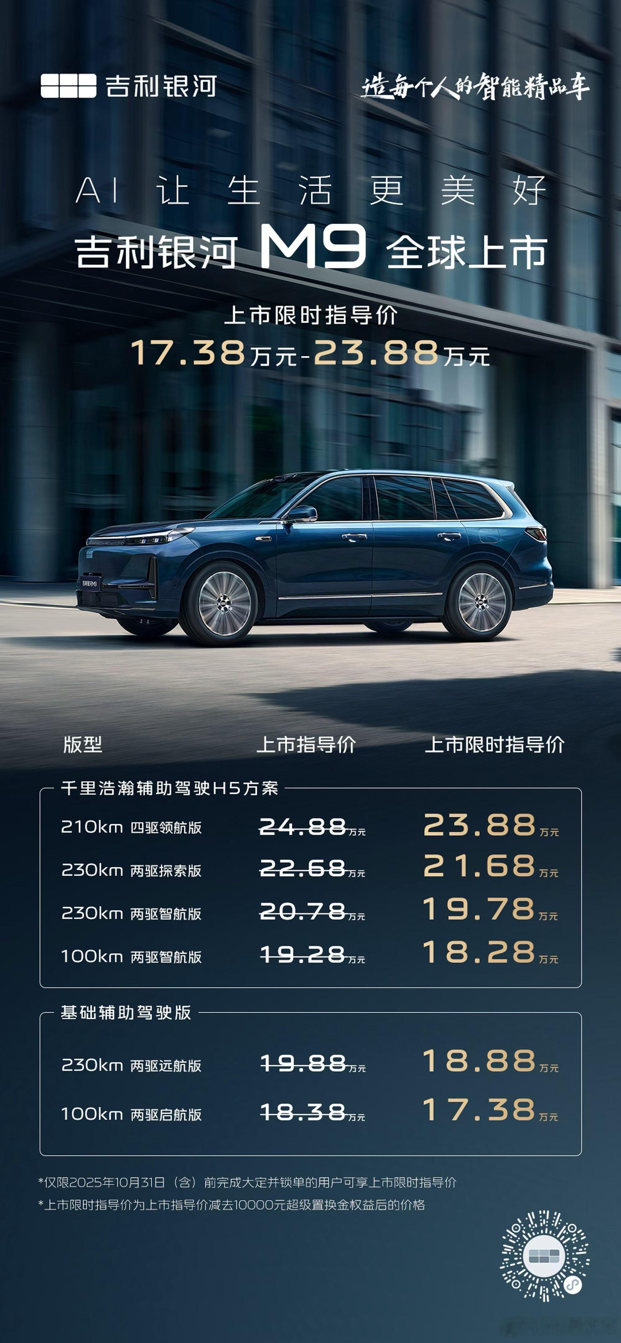这还说啥了[求饶][求饶][求饶]合适就冲吧各位吉利银河m9于9月17日全球上市