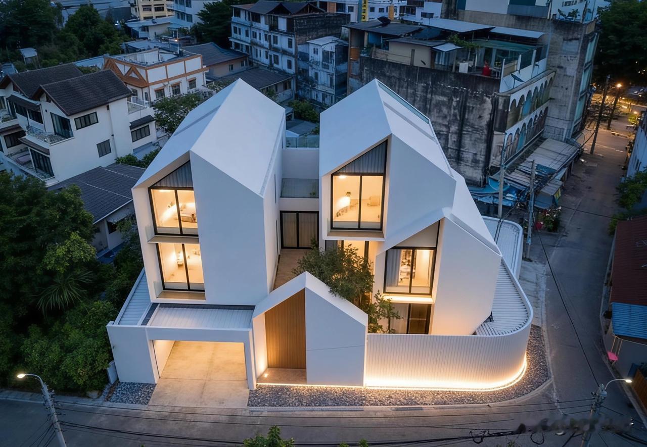 现代创新别墅，很喜欢这种个性，有设计感的别墅，打破传统观念，空间布局灵活多样，不