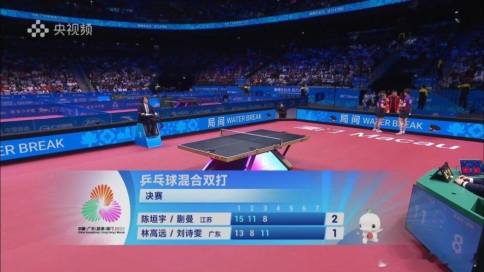 11-8扳回一局，继续加油⛽。