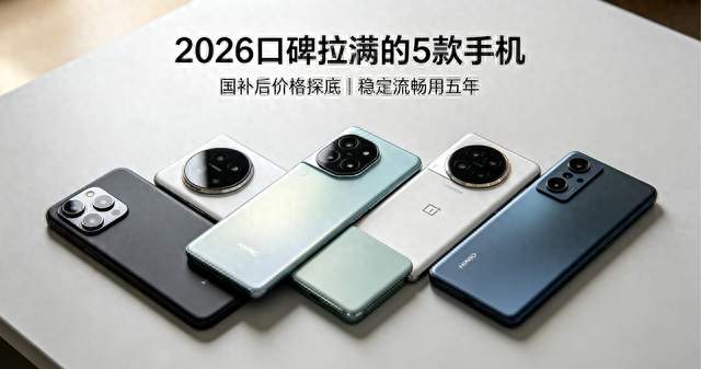 2026口碑拉满的5款手机 国补之后价格探底 流畅稳定用上五年无压力