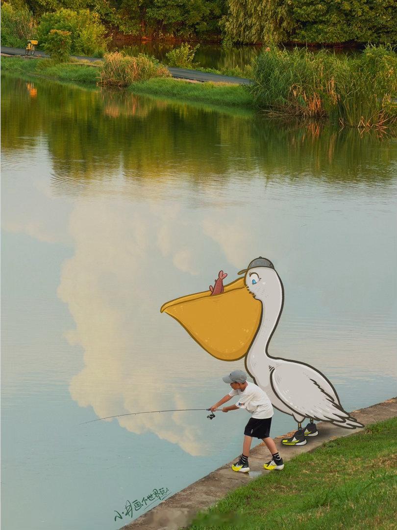 金银湖🐟小井画个世界玩插画pad绘画盛夏陪伴