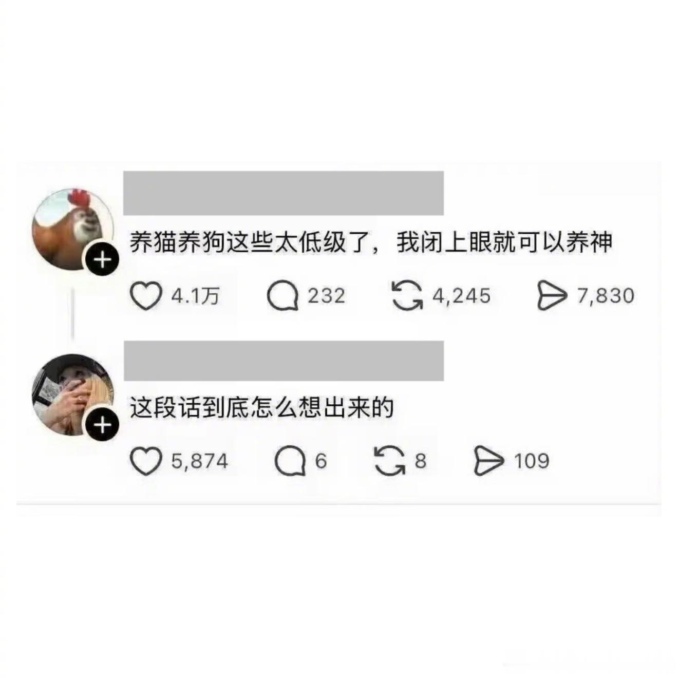 养小猫小狗有什么了不起的，我闭上眼睛就可以养神生活趣事狂想曲生活笑料撞满怀我的幽