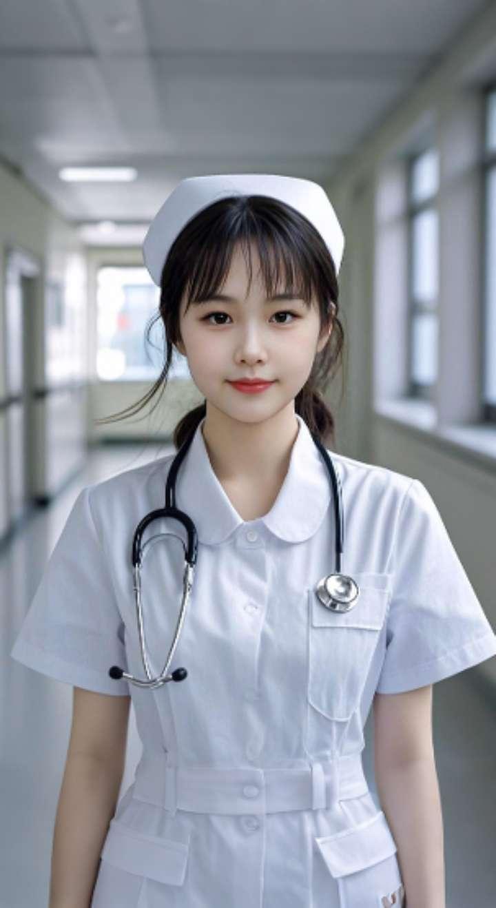 AI扩图 清新护理佳人