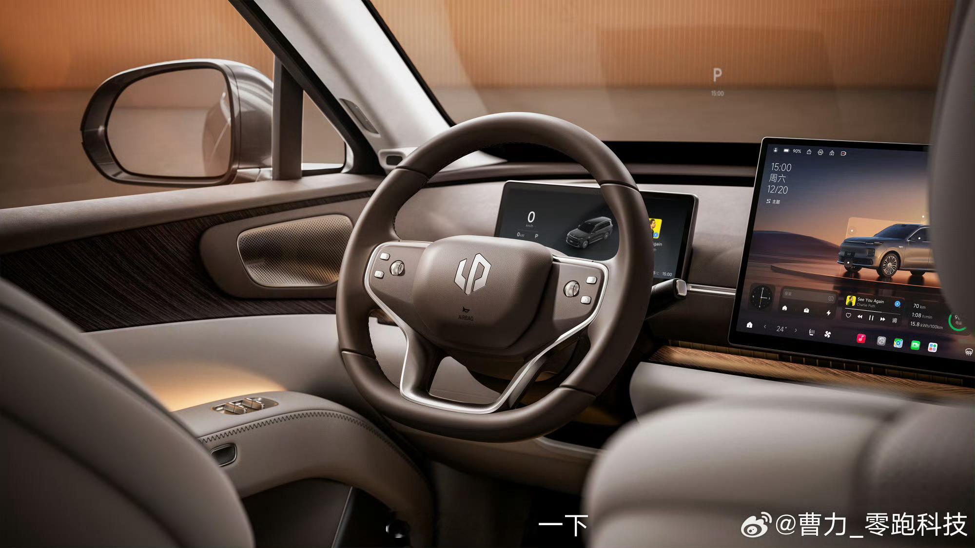 零跑D19内饰官图发布，感觉也没有太多亮眼的地方，现在大六座SUV的设计都过于相