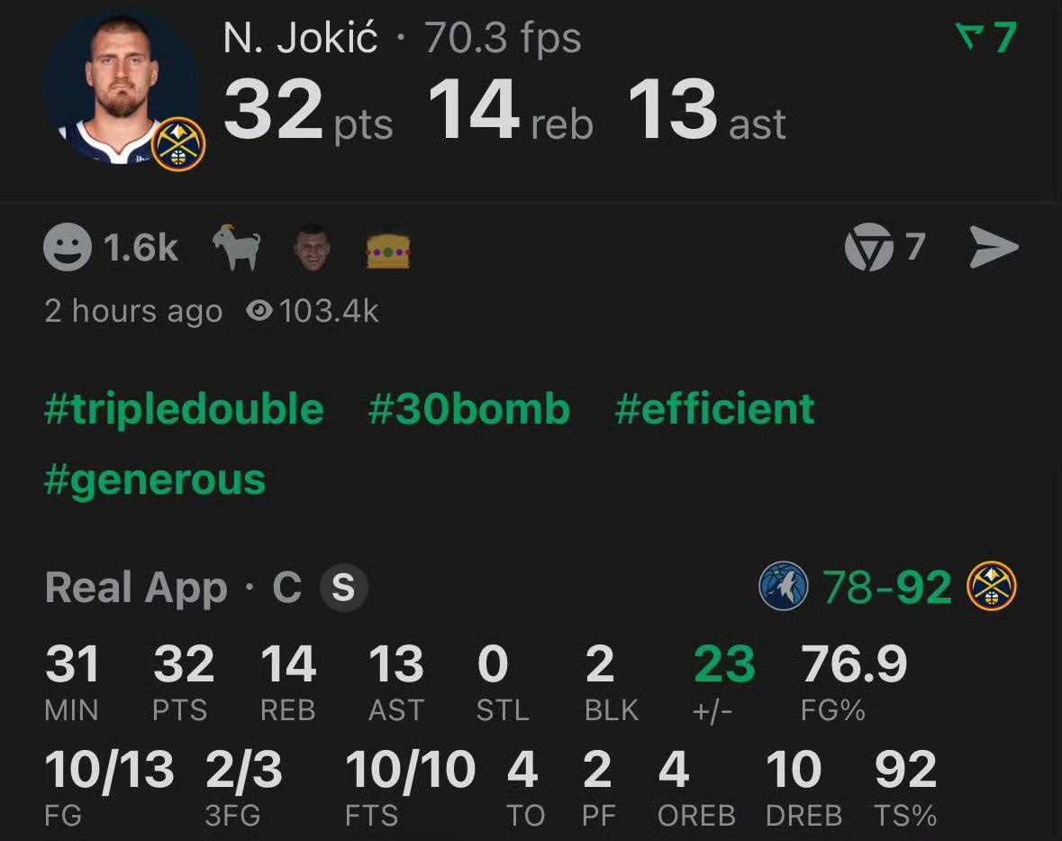 森林狼vs掘金NBA圣诞大战 我奶奶跟着约基奇都能得分当你的对手三节这个表现的时