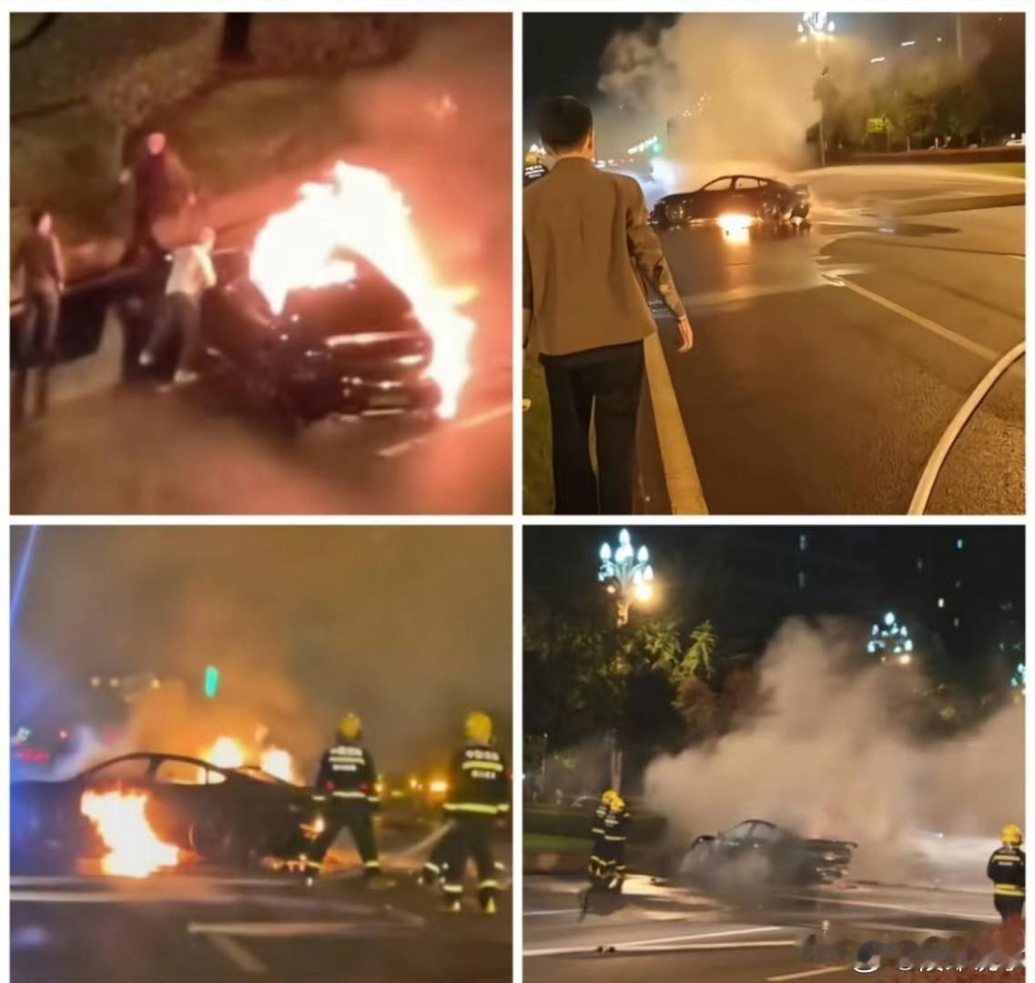 据网络消息，成都天府大道南段发生一起追尾事故，涉事车辆不幸自燃。危急时刻，多位市