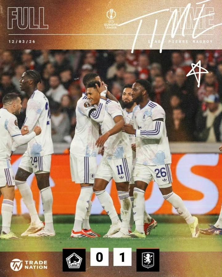 英超9支球队出战本轮欧战，只有维拉在客场赢球了。队长麦金复出很关键，他就是维拉队