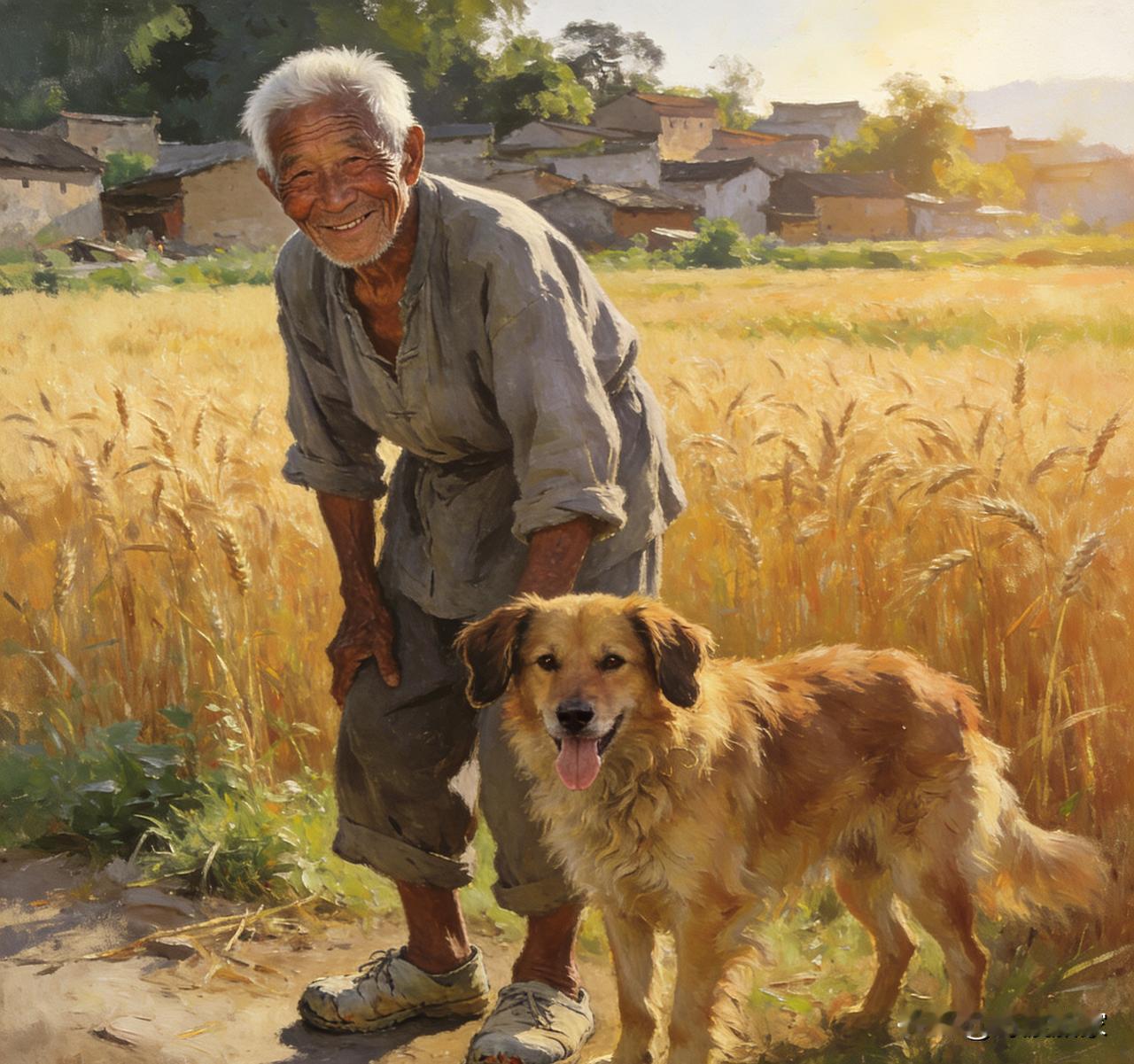 邻村有一位老人，老伴早已离世。虽然他有儿有女，但都在城里生活，很少回乡，只是偶尔