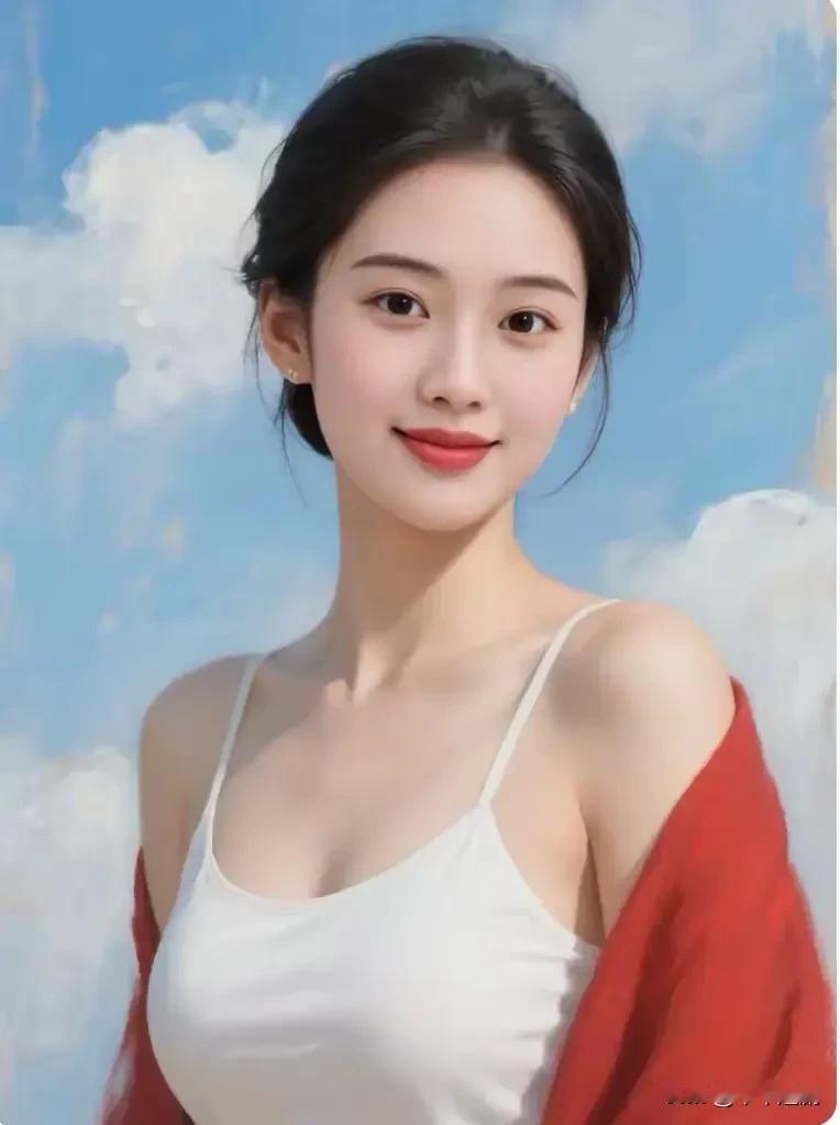 把天空当作画布，让红与白在风里舒展。
笑意轻扬，像云一样自由，也像光一样明亮。