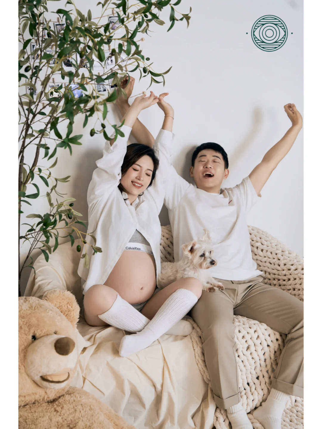 带小狗一起拍孕照｜一家人就是要整整齐齐