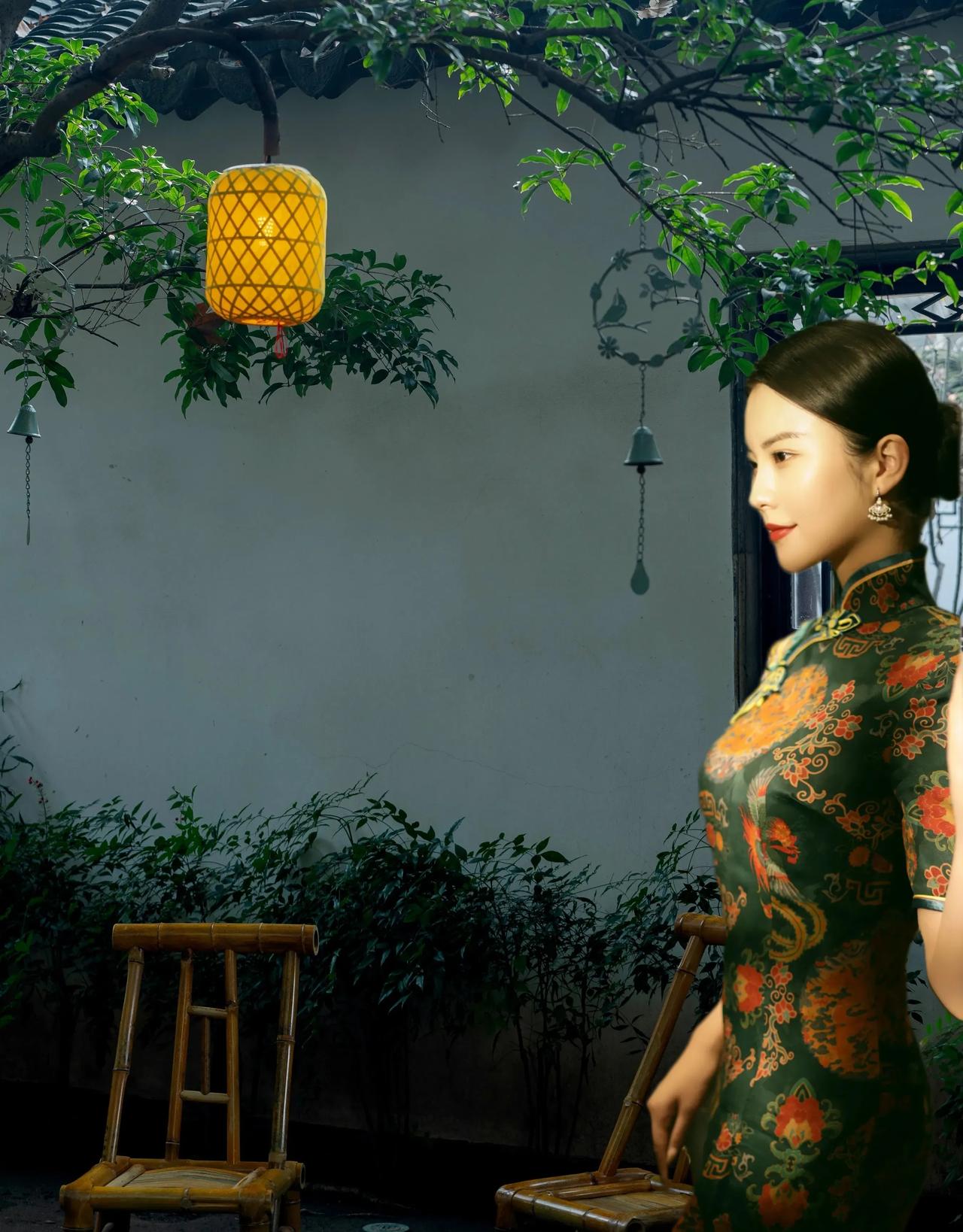 绣屏人影，翠帘风露。