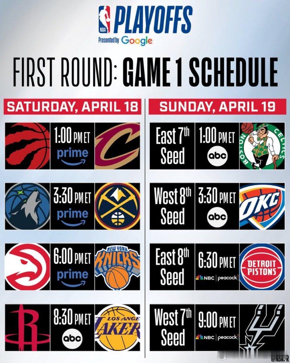 季后赛本周日开打。NBA西部季后赛对阵出炉