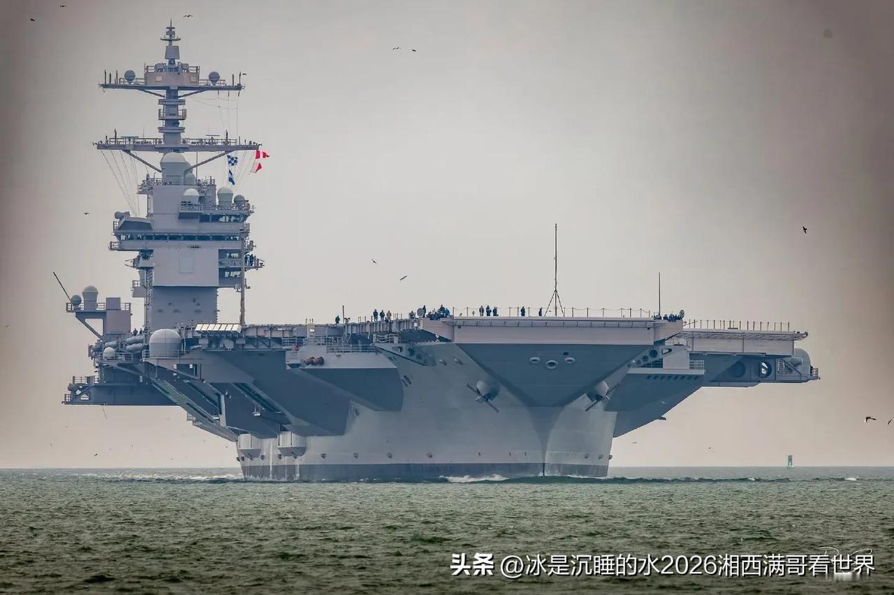 当地时间2月4日，美国海军“福特”级二号舰“肯尼迪”号核动力航母（CVN-79）