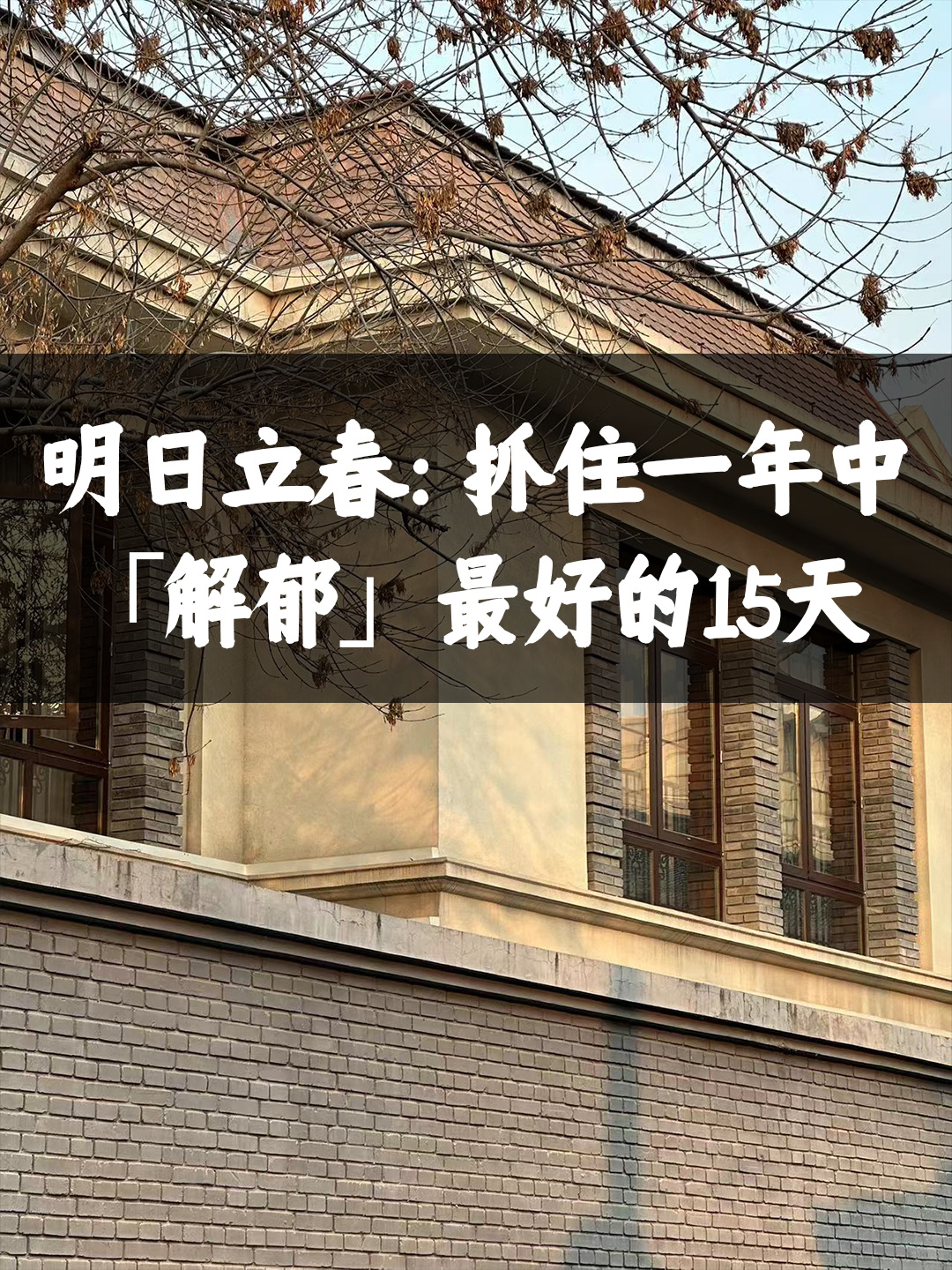 明日立春：抓住一年中「解郁」最好的15天