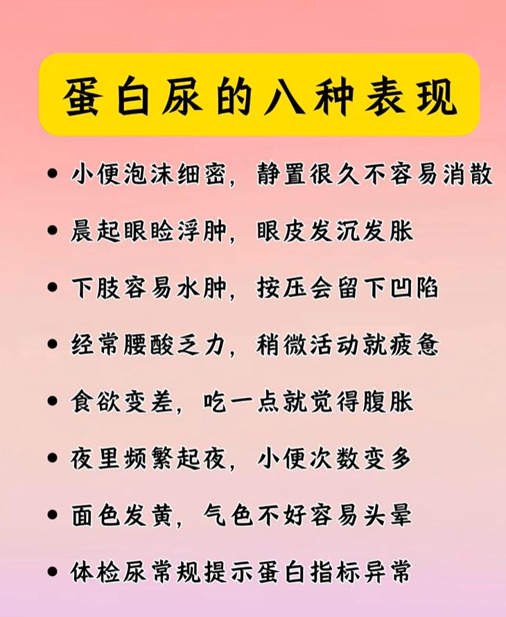 肾脏是人体重要的代谢器官，蛋白尿往往是肾脏受损的典型信号，很多人早期容易将不适当