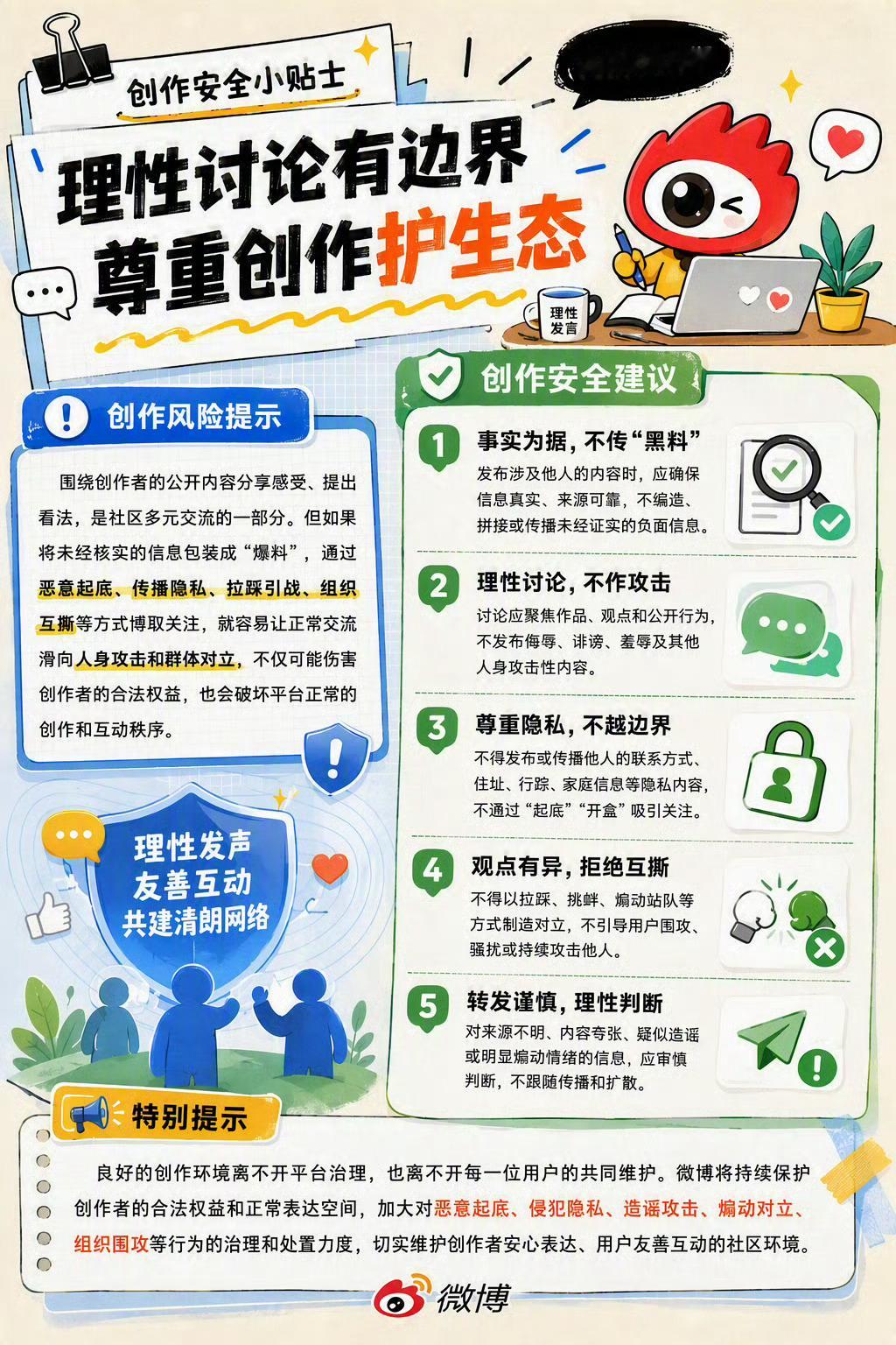 支持微博新规定，健康上网 