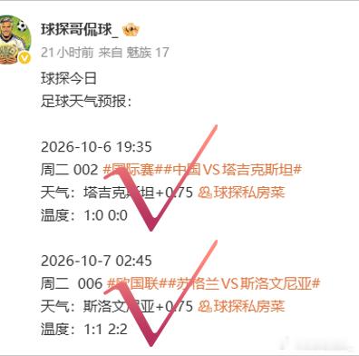 足球预测[超话] 状态逆天，昨日大满贯到手！两场赛事全部拿捏，今日趁热打铁，继续