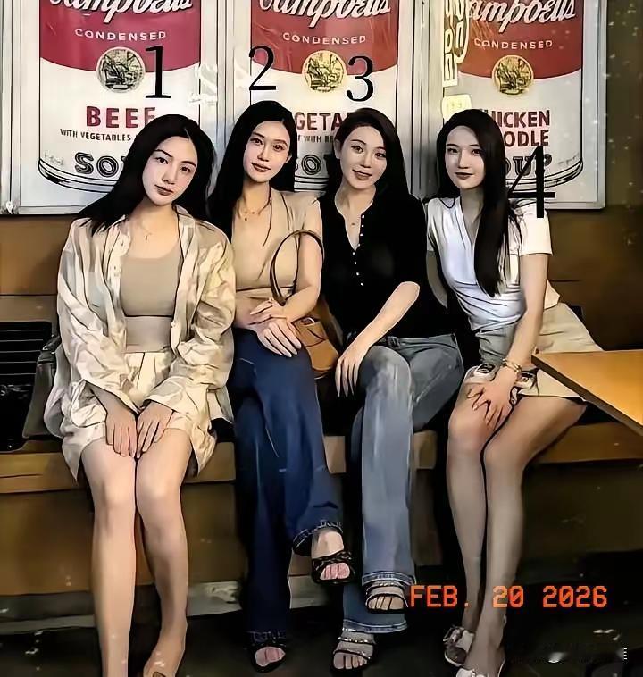 若依我看第3位的胸部扁平，很象就是哪个混进美女中的一郎，但看他手指又很纤细
看来