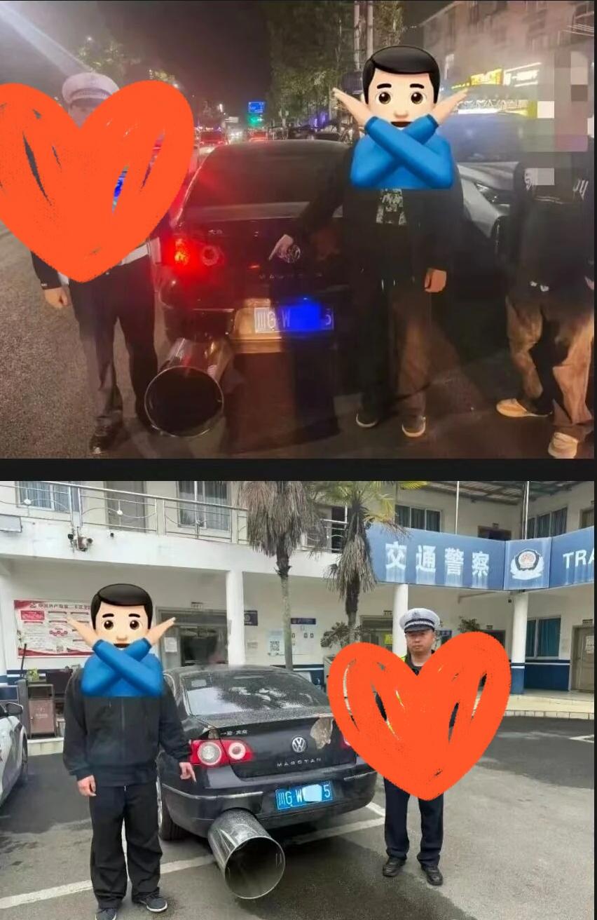 笑不活了！迈腾改装巨型排气管
 
这车主是真敢玩，一辆大众迈腾直接装了个“烟囱级