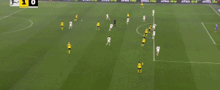 今晨德甲第15轮，多特蒙德主场2比0击败门兴。全场多特控球57%，射门10比6，