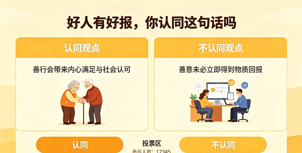 好人有好报，你认同这句话吗
