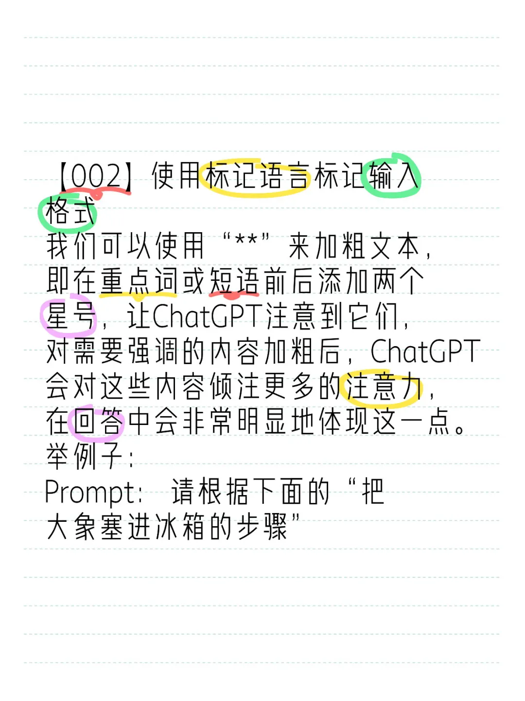【AI实战】002使用标记语言标记输入格式