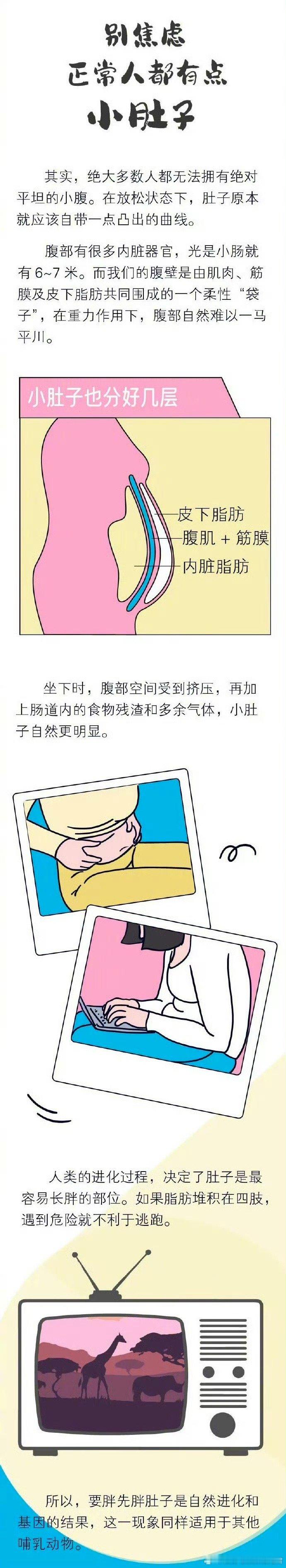 阎肃观察肃言肃语 【早上锻炼瘦肚子效果更明显】女生有点小肚子更健康绝大多数人是无