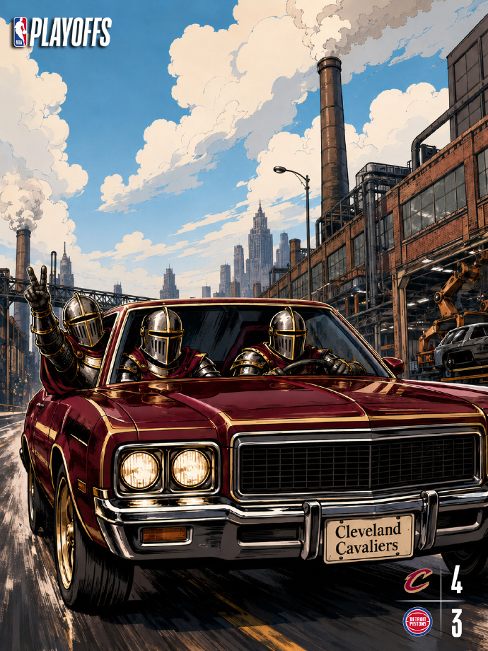 捅破天花！骑士4比3淘汰活塞 让人期待的抢七大战，早早就失去了悬念，骑士客场12